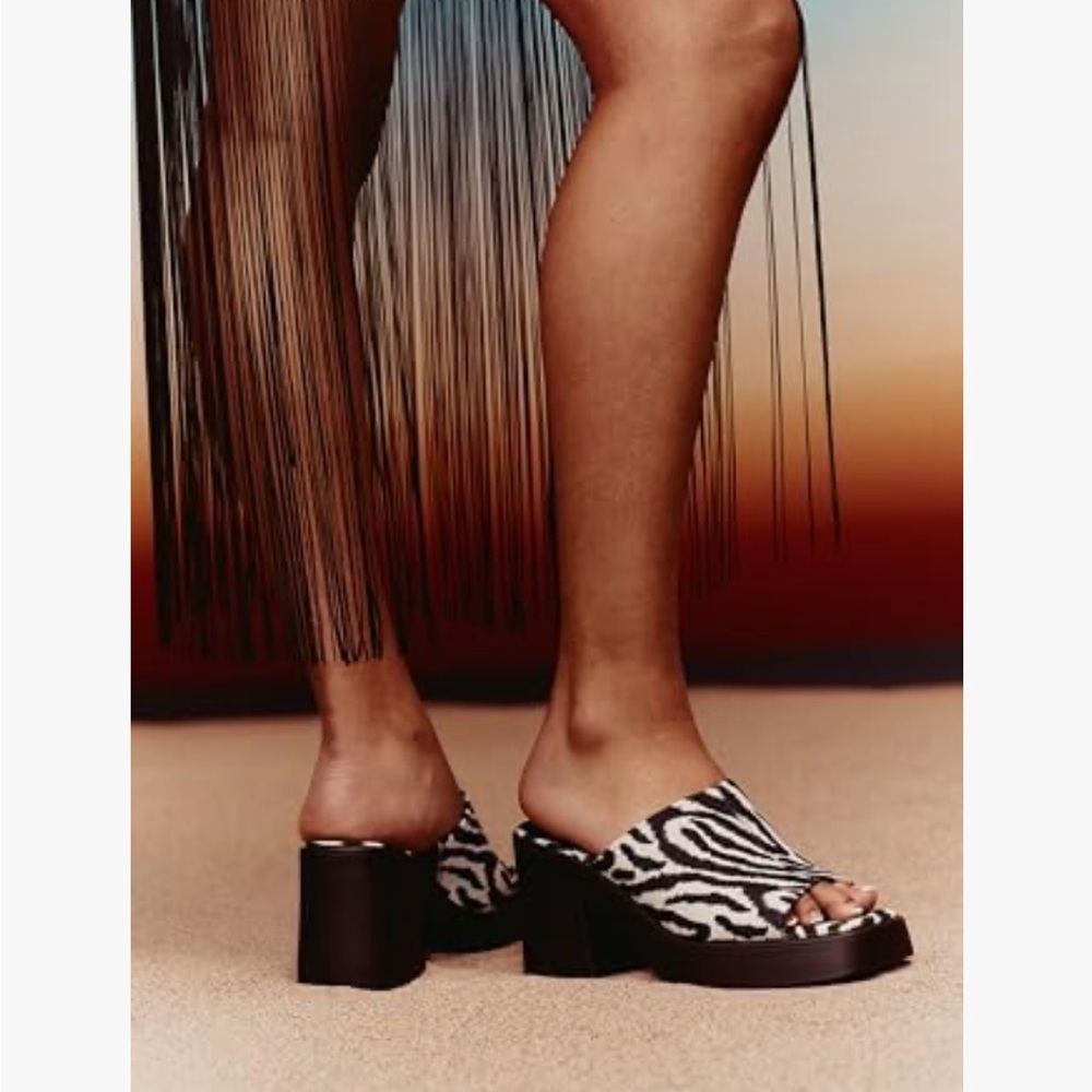 NWOT Call it Spring Zebra Heeled Sandals